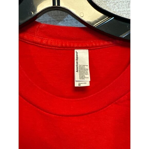 Two American Apparel Unisex Cotton Crewneck Tees Size M - Picture 2 of 3